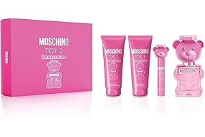 Moschino Toy 2 Bubble Gum for Women - 4 Pc Gift Set 3.4oz EDT Spray, 0.33oz EDT Spray, 3.4oz Body Lotion, 3.4oz Bath and Shower Gel