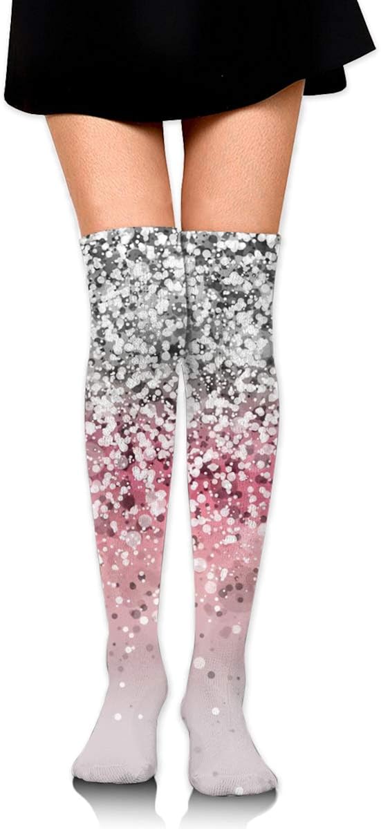 glitter thigh high stockings