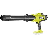 Ryobi RY18BLCXA-0 18V ONE+ Brushless Compact Blower (Bare Tool) | RY18BLCXA-0, Hyper Green, HP Brushless motor, compact design, clears leaves and debris