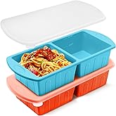 2 Pack Silicone Freezer Trays With Lid For Easy Storage Silicone Soup Freezer Molds 2 Cup ,Perfect For ice cube tray Freezing Broth Sauces Store Leftovers , Leakproof, Easy Release Dishwasher Safe