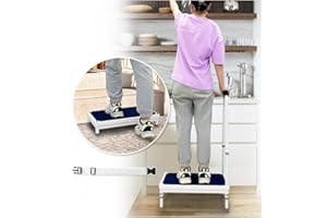 KAVIL Medical Step Stool with Handle Bed Steps for High Beds for Adults Elderly 3-in-1 Safety Bed Handle Bedside Assist Handicap Wide Foot Step Stool for Bedroom, Bathtub, SUV Car (21.65-Stool)