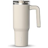 Hydrapeak Voyager 32 oz Tumbler with Handle and Straw Lid | Reusable Stainless Steel Water Bottle Travel Mug Cupholder Friendly | Insulated Cup (Stone)