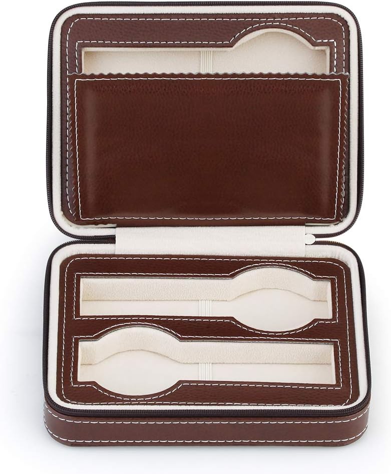 RR ROUND RICH DESIGN Watch Travel Case Portable 4 Slot