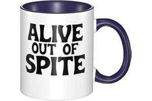 YVNUM Funny Tea Cup Alive Out of Spite Coffee Mug for Women Ceramic Mug 11 Oz