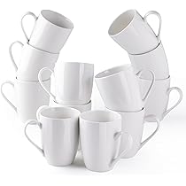 Amazon.com: AmorArc 12oz Off White Coffee Mugs Set of 12, Ceramic