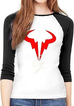 Amazon.com: Rafael Nadal Logo T-Shirt Women's Slim-Fit 3/4 ...