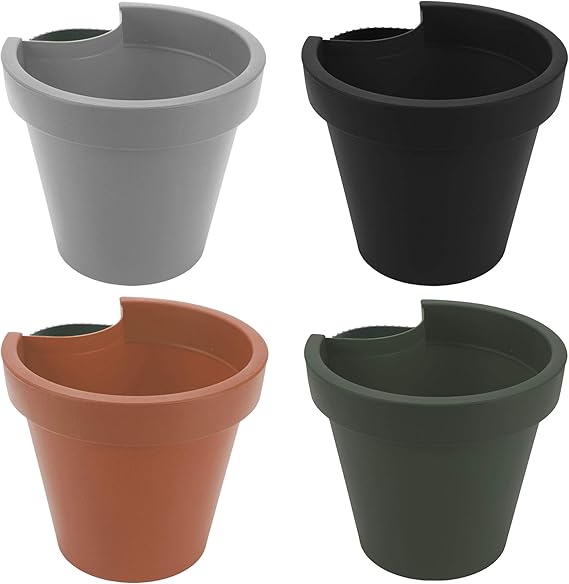 URBNLIVING Adjustable Drain Pipe Flower Pot Planter with Straps in 4