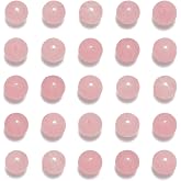 NCB 100pcs Original Natural Stone Beads Gemstone Round Loose Beads 6mm 8mm 10mm (Rose Quartz, 6mm 100Beads)