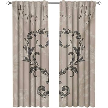 Amazon Com Shenglv Taupe Curtains Insulated Happy Love