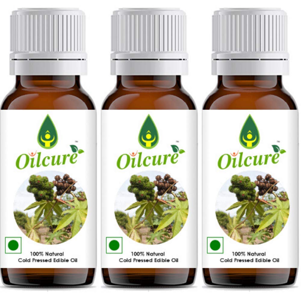 Buy Oilcure Castor Oil Cold Pressed Edible 100 ml Pack of 3 (300 ml