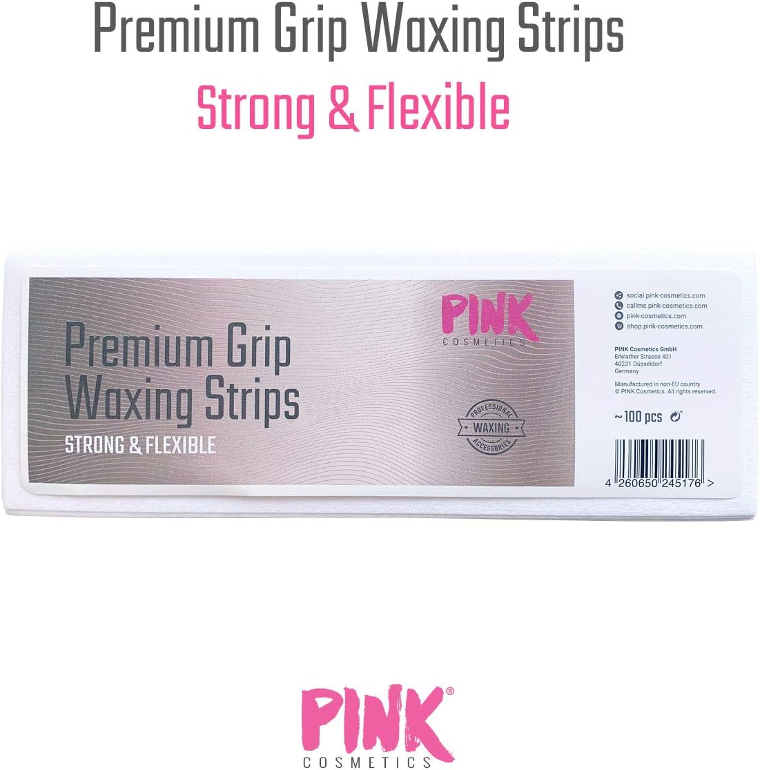 Professional quality fleece strips from PINK Cosmetics (100 pieces) for wax and sugar paste - Image 4
