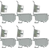 EPLZON UK5-HESI UK5RDLED DC 24V with LED Indication DIN Rail Fuse Holder Terminal Block Screw clamp Universal mounting feet (Pack of 6pcs,Grey)