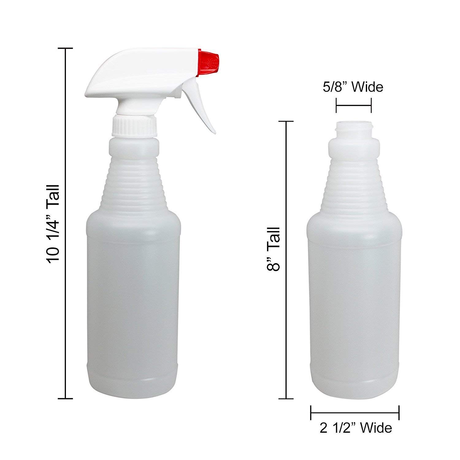 Pinnacle Mercantile Plastic Spray Bottles Leak Proof Technology Empty 16 oz Value Pack of 4 Made in USA: Industrial & Scientific