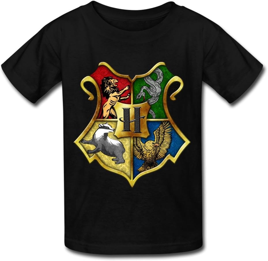 JeFF Kid's Harry Potter Hogwarts O-neck Cotton T-shirt For 6-16 Years (US Size)