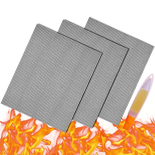 BBQ Grill Mesh Mat NonStick Reusable Grill & Bake Mats for Charcoal