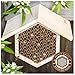 Rivajam Mason Bee House 2023 Design Wax Coated Nesting Bee Box | 95 Cardboard Mason Bee Tubes PLUS 95 Bee Nesting Paper Inserts Tube Liners | Leafcutter Solitary Mason Bee Houses for Pollinating Bees