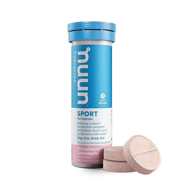 NUUN HYDRATION: STRAWBERRY LEMONADE ELECTROLYTE DRINK TABLETS (2 TUBES OF 10 TABS)