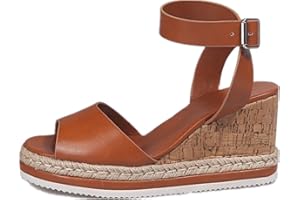 Ladmiple Summer Sandals for Women 2023 Platform Slip On Strappy Wedge Sandals Open Toe Comfy Beach High Heel Flip Flops