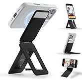 MOFT Phone Tripod Wallet for iPhone, Mulit-Angles, Lightweight & Portable Phone Stand, MOVAS Vegan Leather Magnetic Wallet, Strong Magnets, NFC Card Holder,Travel Essential, Jet Black (With Card Slot)