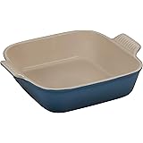 Le Creuset Stoneware Heritage Square Dish, 3 qt. (9"), Deep Teal