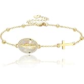 AXOMY Christian Bracelet 925 Sterling Silver Armor of God/Virgin Mary/7 Arcangels Bracelets Christian Religious Catholic Jewelry Gift for Women Men