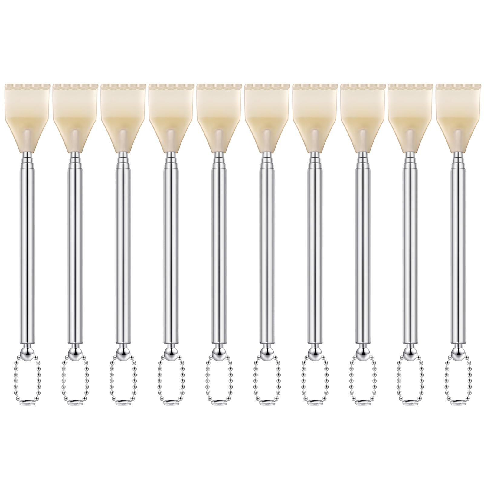 Photo 1 of 10 Pack Stainless Steel Telescopic Back Scratchers - Extendable 16.5 to 42cm, Bulk Gifts for Men Women, Portable Itch Relief Tool (Silver)