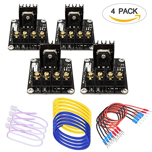 SIMPZIA 3D Printer Heat Bed Power Module General Add-on Hot Bed Power Expansion Board MOS Tube High Current Load Module - 4 Pack