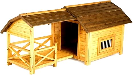 Amazon Com Pet Barn Dog House Wooden Cold Protection Or Damp