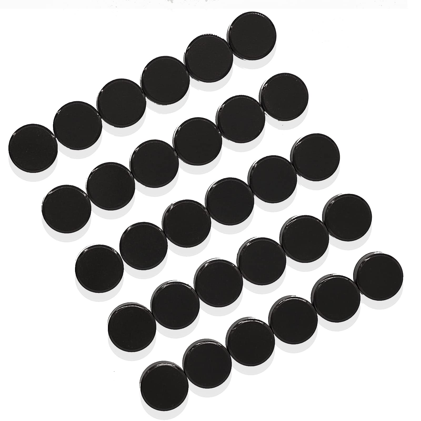 ZDZBLX Fridge Magnets, 30 Pack Strong Small Round Magnets for Whiteboard & Fridge, Colourful Craft Magnets for Home School & Office, Cute Mini Magnetic Dots for Refrigerator Noticeboard - Black Magnet