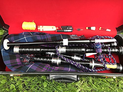 Great Highland Bagpipes Silver Amounts/Scottish Bagpipe with Hard Case/chanter