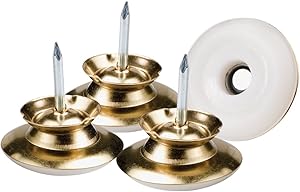 Waxman Consumer Group 4606195N 1" Brass Nail On Swivel Glide 4 Piece Set