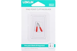 LOKLiK Fine Point Blade Replacement- 2PCS Standard Fine Point Blade Compatible with LOKLiK Crafter/Cricut Maker/Explore Cutting Machines, Precise Cuts for Vinyl, Paper, Iron-on, Sticker