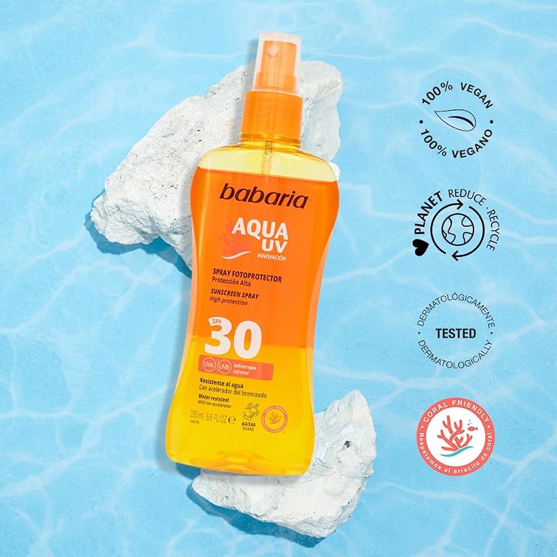 - Aceite Protector Solar 30 Spf | Crema Solar Con Aloe Vera | Autobronceador Corporal Natural | Aceite Solar De Rápida Absorción | Bruma Solar En Spray