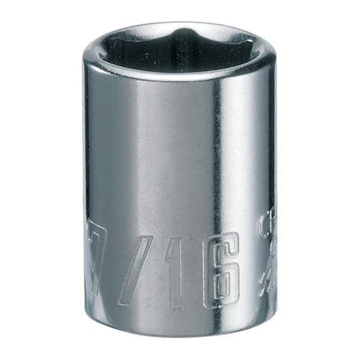 CRAFTSMAN Shallow Socket, SAE, 1/4-Inch Drive, 7/16-Inch, 6-Point (CMMT43498)