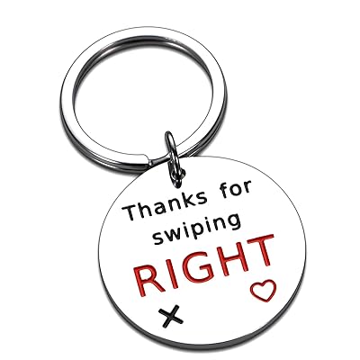 Buy Funny Gag Gifts For Couple Boyfriend Girlfriend Valentine Anniversary Birthday Gifts For Men Women Husband Wife Swiping Right Online Dating Keychain For Him Her Fiance Wedding Engagement Present Online In Turkey
