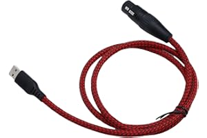 SUNGOOYUE USB to XLR Female Cable, High Gain Conversion Chip for Microphone Bass and Piano Recording, Compatible with GarageB