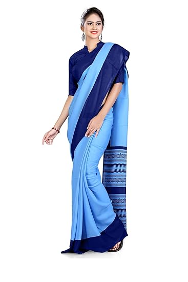 Uniform Sarees Corp Daily Wear Georgette Aanganwadi Sarees