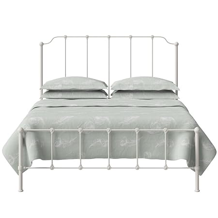 Original Bed Co. Julia Glossy Ivory Double Iron/Metal Bed- 46