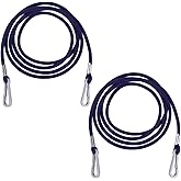 2Pcs Adjustable Glove Lanyard for Kids, Nylon Mitten Holder Strap with Clips, Anti-Lost Winter Gloves Rope, Dark Blue