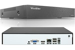 Westshine 4K NVR 16-Channel Home Security Camera System Video Recorder, 16CH NVR Real Time Recording, Supports up to 16 x 8MP