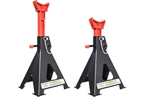 NUCHOICE 3 Ton Jack Stands with Double Locking Pins, Heavy Duty 6,600 lbs Capacity, Pair for Lifting SUVs, Pickup Trucks, Car