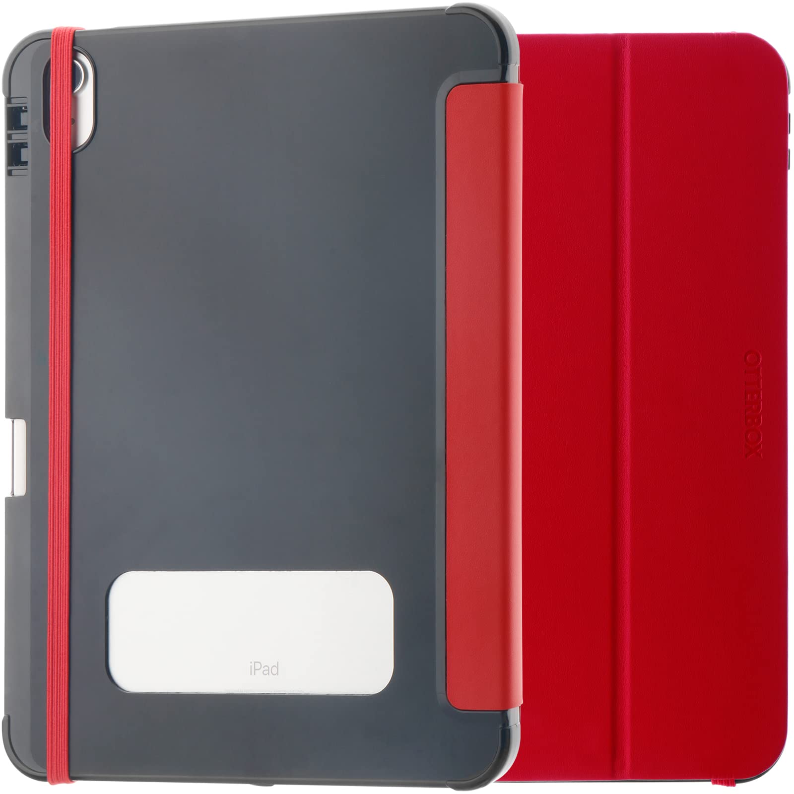 OtterBox React Folio Case for iPad 10th gen 2022, iPad 11th gen 2025 (A16), Shockproof, Drop proof, Ultra-Slim Protective Folio Case, Tested to Military Standard, Red, No Retail Packaging