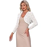 Allegra K Elegant Shrugs for Women's Evening Dresses Wedding Bridal Bolero Shrugs