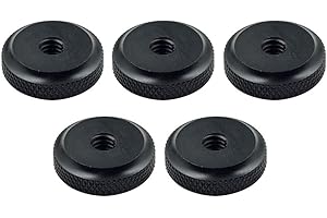 Dahszhi 5Pcs 25mm Diameter 1/4" Female Thumb Wheel Lock Nut Adapter