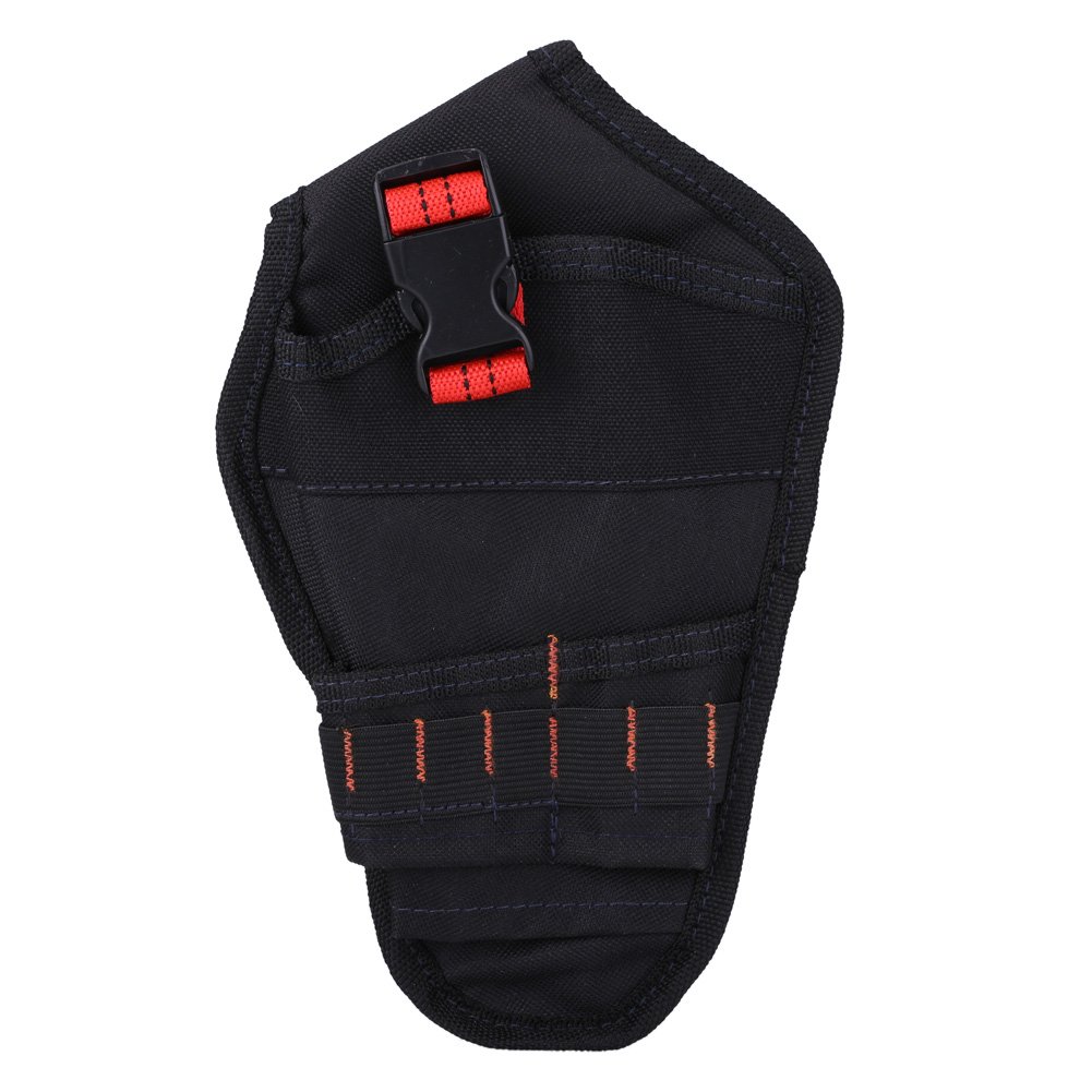 Oxford Storage Bag Pocket Holster Tool Belt Pouch Portable Electric Drill Holder (Red Braid)