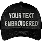 Custom Hat Add Your Own Text Embroidered Adjustable Size Curved Bill Cap