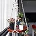 Supla 1 Pcs Macrame Hanging Shelf Macrame Plant Wooden Shelf Hanger Swing Shelf Floating Shelf Hanging Succulent Wall Planter and 2 Pcs Ceiling Screw Hooks Mother's Gift