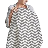 Breastfeeding Cover Infinity Nursing Cover Scarf with Pockets, Breathable Cotton Mums Breastfeeding Apron Shawl Baby Car Seat