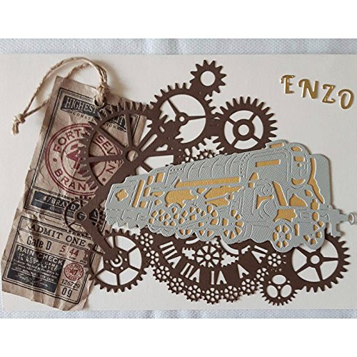 Metal Cutting Dies Punk Gear Embossing Stencil for Card Making Home Decoration