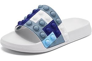 Engtoy Kid Boys Girls Slides Sandals For Kid Unisex Child Slippers Lightweight Non-slip Open Toe Comfy Shower Beach Funny Slide Sandals